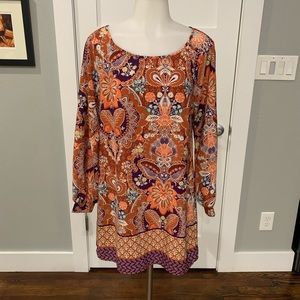 Cute Boho along Sleeve Dress